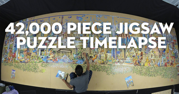 42,000 Piece Jigsaw Puzzle Timelapse